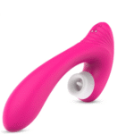 Sucking vibrator, female masturbator, wearing massage stick, tongue licking vibrator, adult sexual products - Rose red