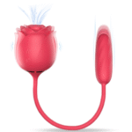 Immortal Flower 9- Sucking Rose Love Egg Vibrator Sex Toy for Women - Rose Red
