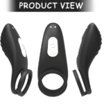 Sex toys men's masturbator lock ring double loop lock ring wireless remote control adult products - Black