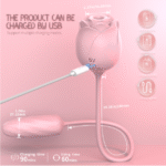 Immortal Flower 9- Sucking Rose Love Egg Vibrator Sex Toy for Women - Pink