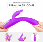 Heated Vagina Sex Toy, g-spot and c-spot stimulating Rabbit Vibrator for women - purple